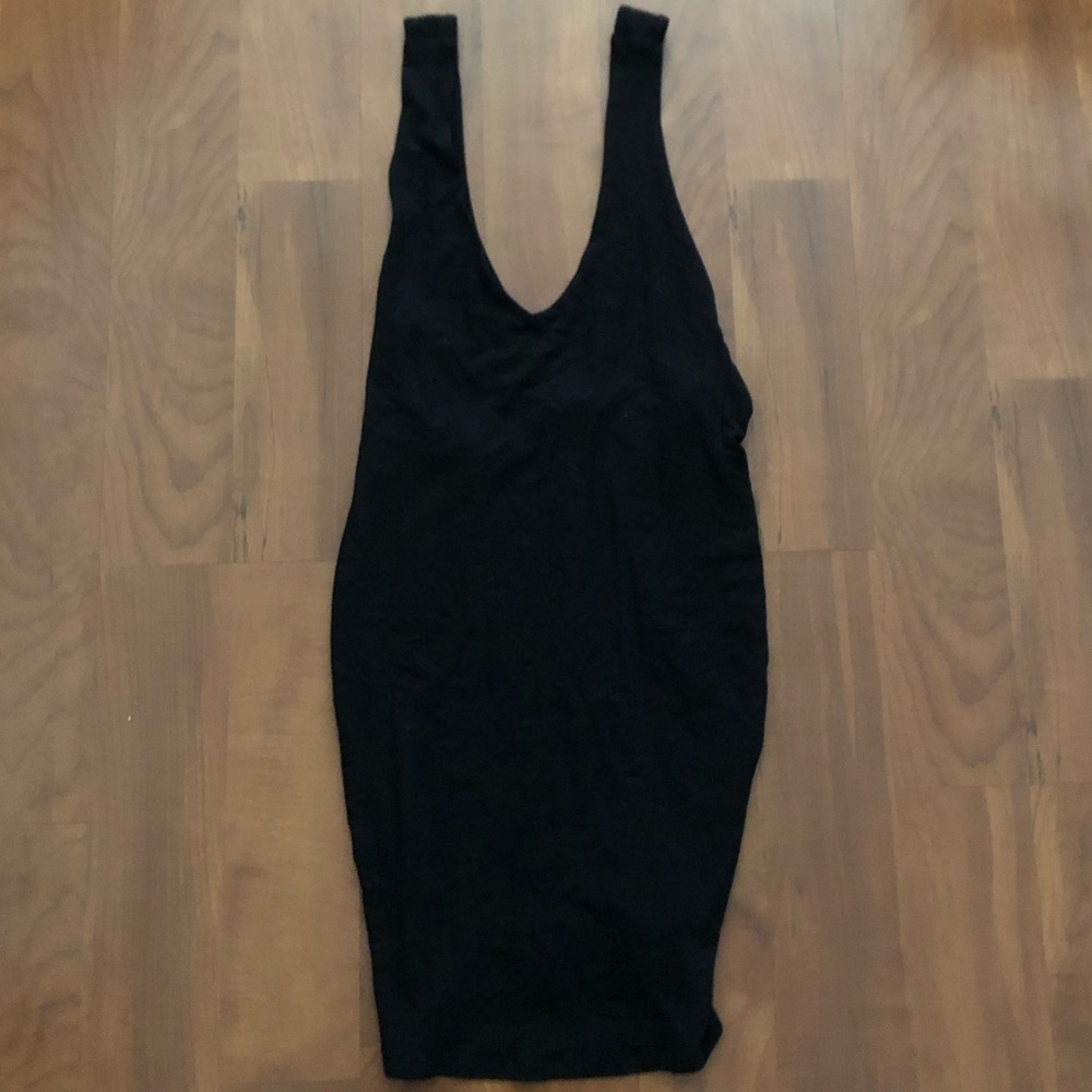 Black backless sexy dress